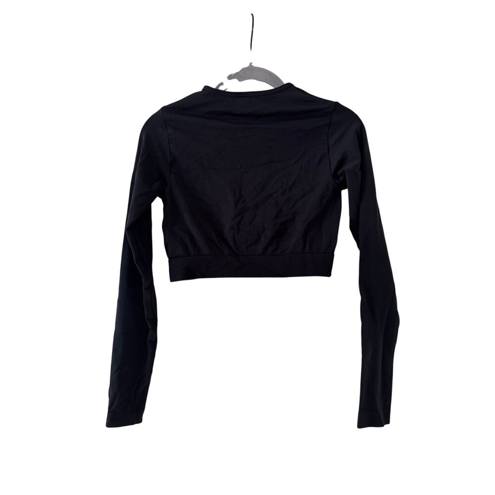 Gymshark Black Crop Long Sleeve Top S - Picture 6 of 6